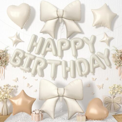 बो नट बेलुन जन्मदिन सेट