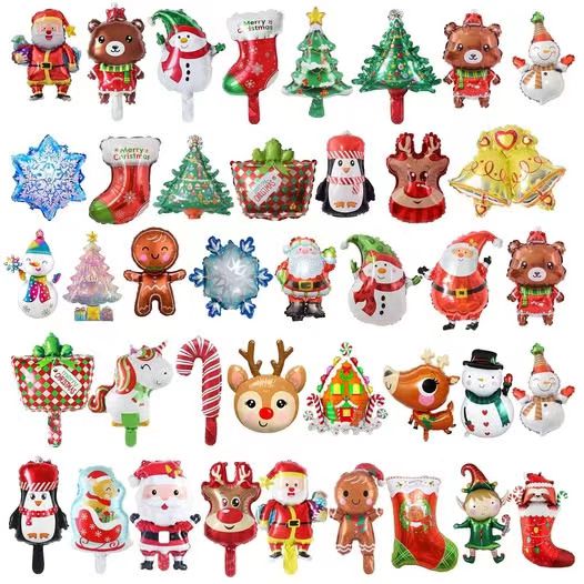 क्रिसमस पन्नी बेलुन किटहरू