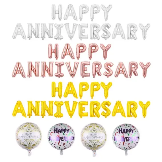 सालगिरहको शुभकामना पन्नी बेलुन सजावट