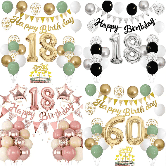 जन्मदिनको शुभकामना बेलुनहरू