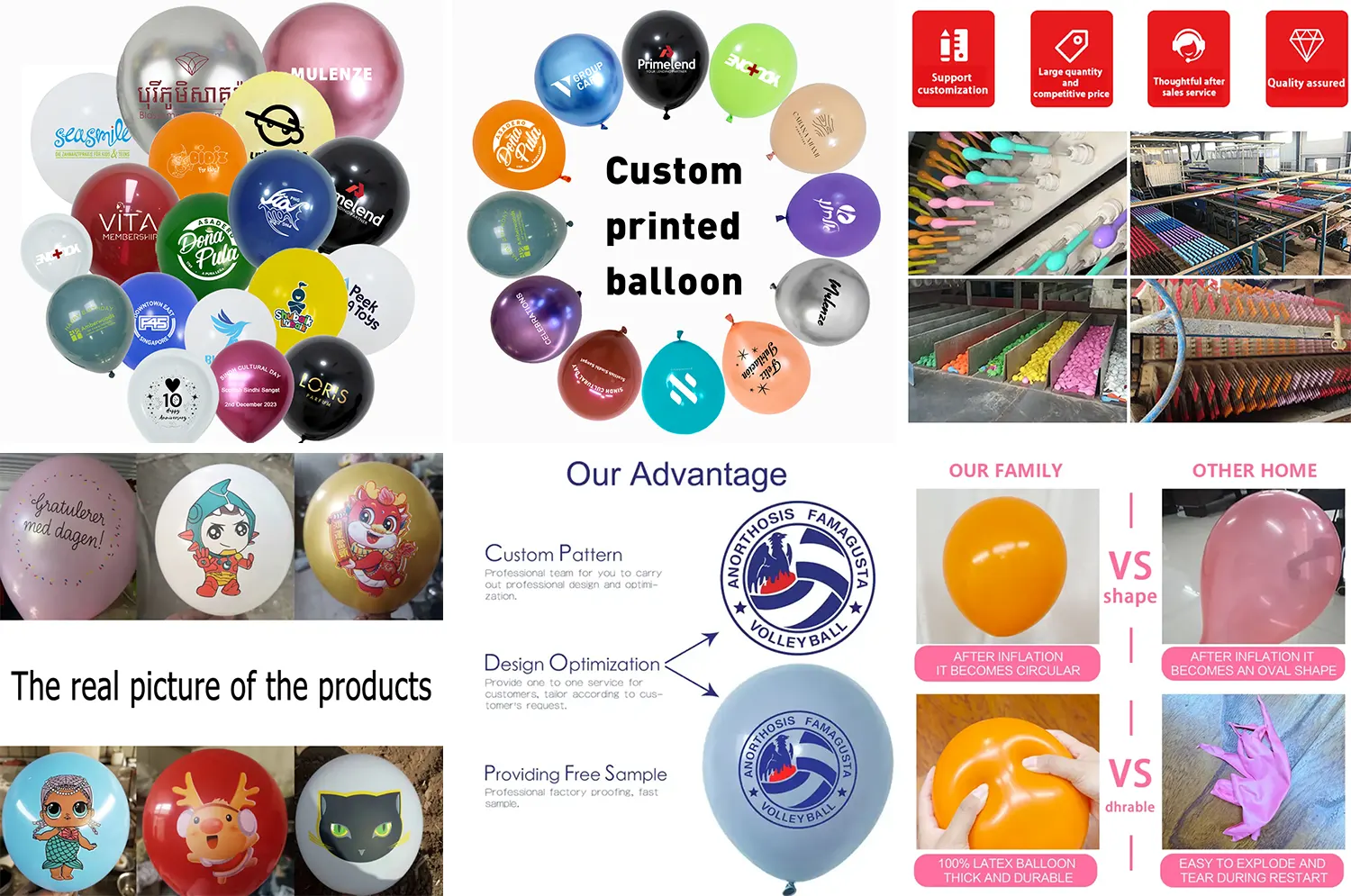 Custom printed balloons