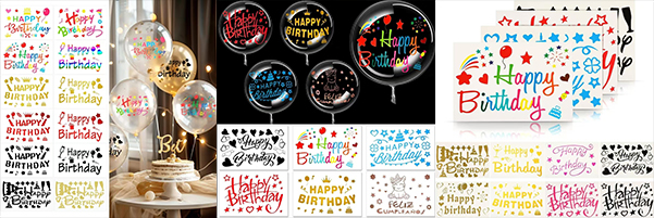 Sticker Happy Birthday Bobo Balloon