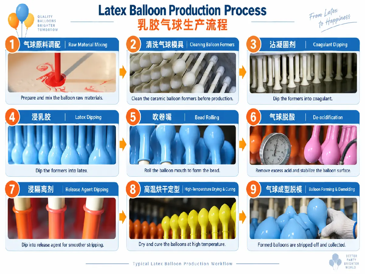 Latex Balloon manufacturing process inside Borun Balloon Factory