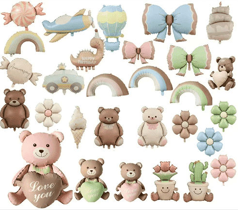 म्याट फ्रोस्टेड पन्नी बेलुनहरू