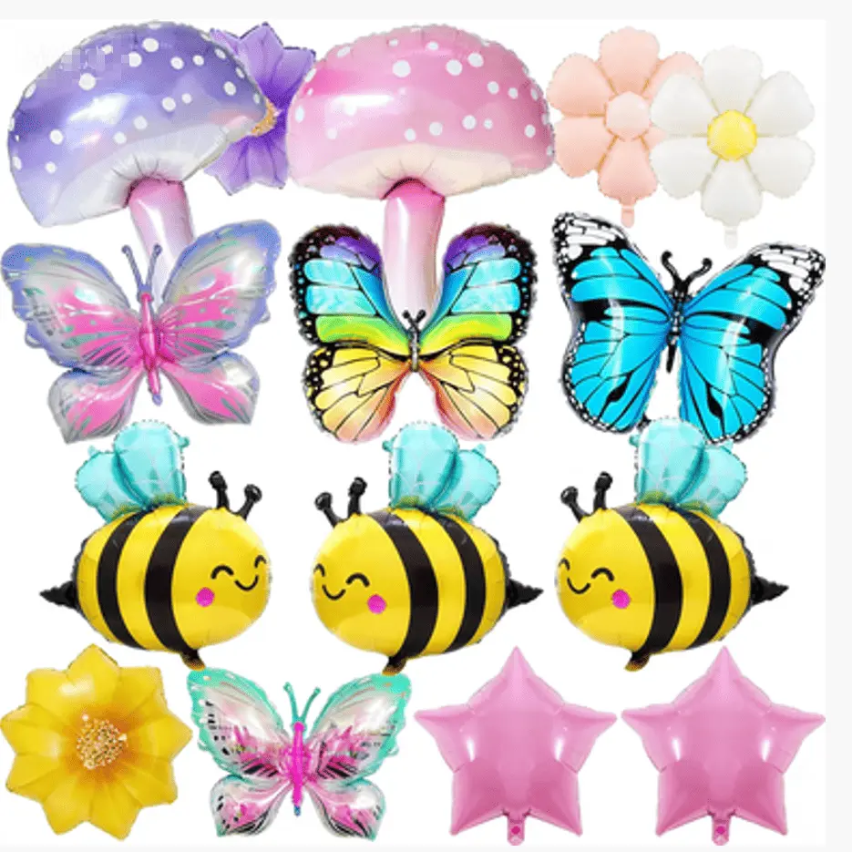 वसन्त थीम्ड पन्नी बेलुन