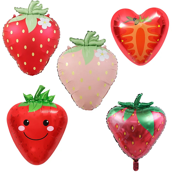 स्ट्रबेरी पन्नी बेलुन
